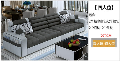 Fabric sofa simple modern combination living room fully equipped small apartment rental room e****mical set