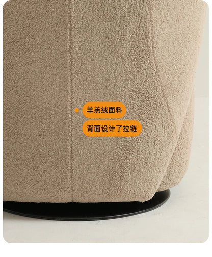 | Nordic living room single sofa chair retro study simple leisure chair rotatable