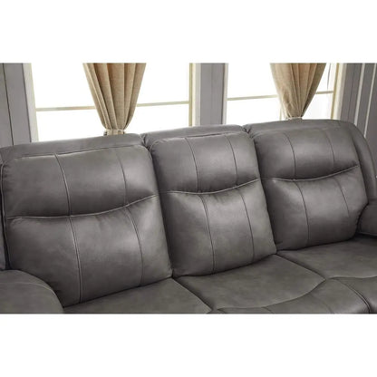 Bonded Leather Reclining Soa Couch Set Living Room Set 8006 (Grey, Soa)