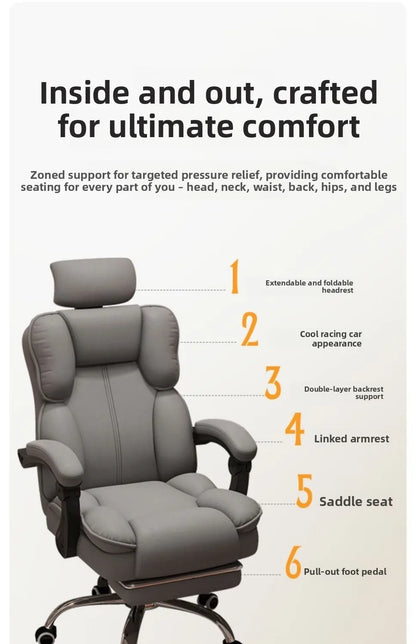 Ergonomic Computer Chair Gaming Office Chair Backrest Swivel Boss Seat Durable Desk Chair for Students Office Chair Furniture
