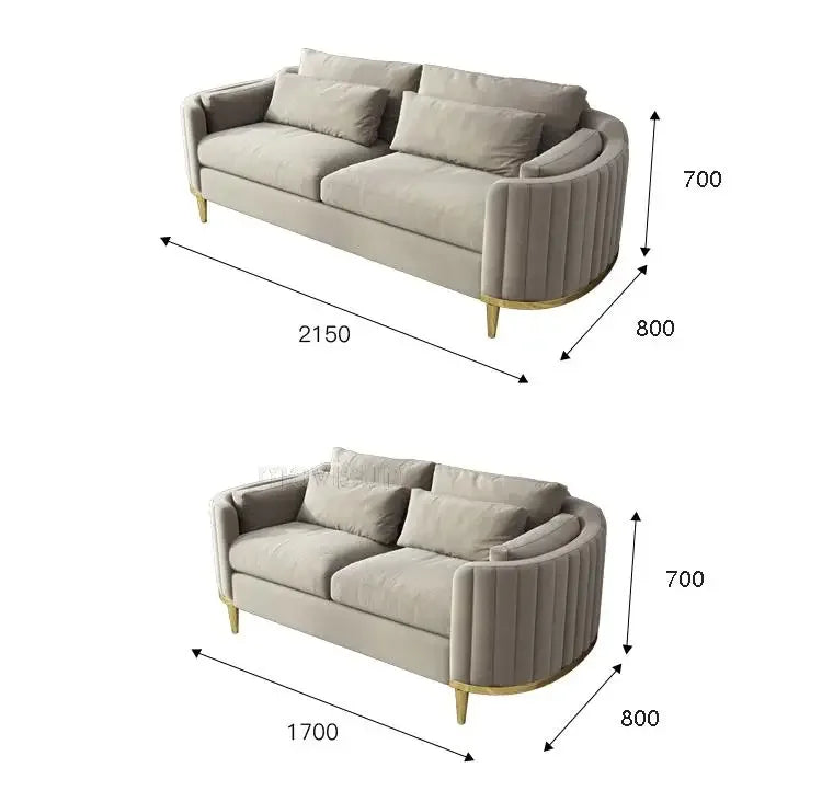 Nordic Reading Household Sectional Fabric 3 Seat Sofa Upholstered Armchair Custom Color Living Room Fauteuil Home Furniture