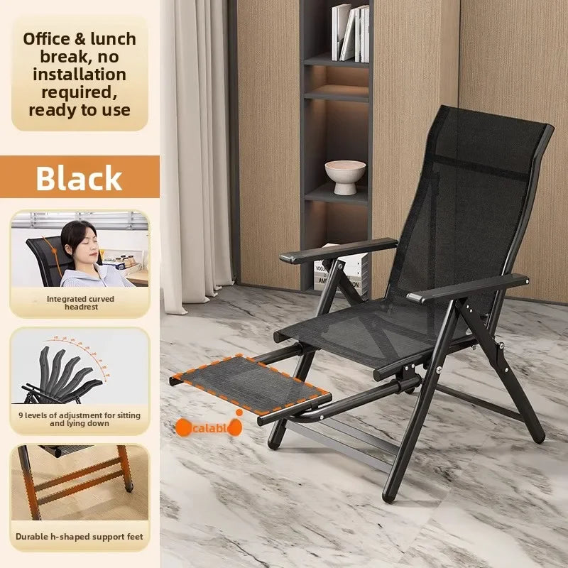 recliner lunch break folding office chair nap can lie down dual-purpose backrest computer chair couch