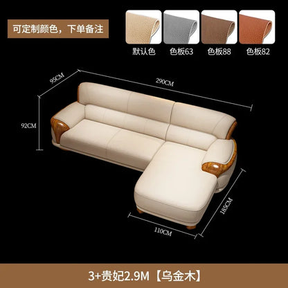 Luxury Modern Straight row sofa living room leather sofa set furniture room set sofas Designer Office couch set Canape Salon