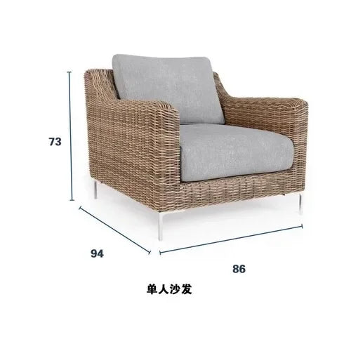 Outdoor rattan sofa outdoor rattan garden homestay sofa furniture