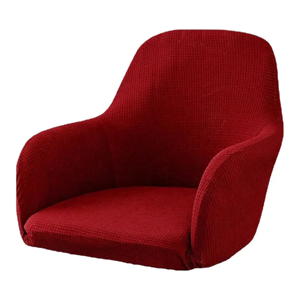 Dining Chair Cover Stretch Wedding Chair Protector Elastic Chair Cover Non-fading Solid Color Slipcover Soft Wear for Curved