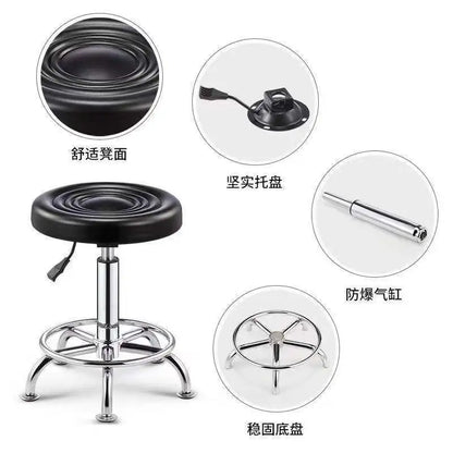 Bar Chair Bar Chair Stool Stool Haircut Chair Rotating Lifting Round Stool Backrest Pulley Chair Large Work Stool Supply