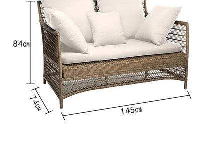 Outdoor rattan sofa outdoor courtyard garden terrace leisure sofa chair combination