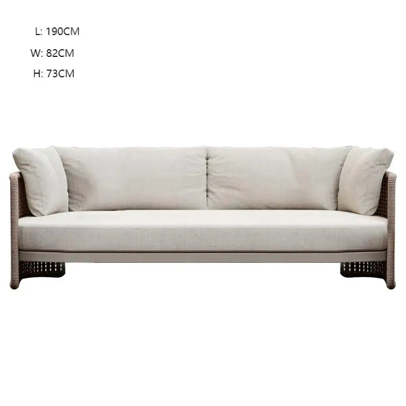 Outdoor Garden Hotel Villa Patio Simple Teak Sofa Set Furniture