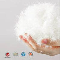 Sondeson Luxury White 100% Goose Down Pillow Down-proof Queen King 100% Cotton Bedding 3D Style