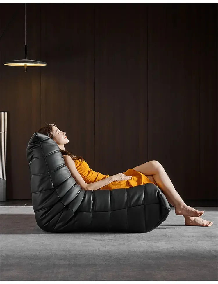 Oil wax leather caterpillar sofa, fashionable high-end atmosphere, living room, bedroom, shops and hotels can be used