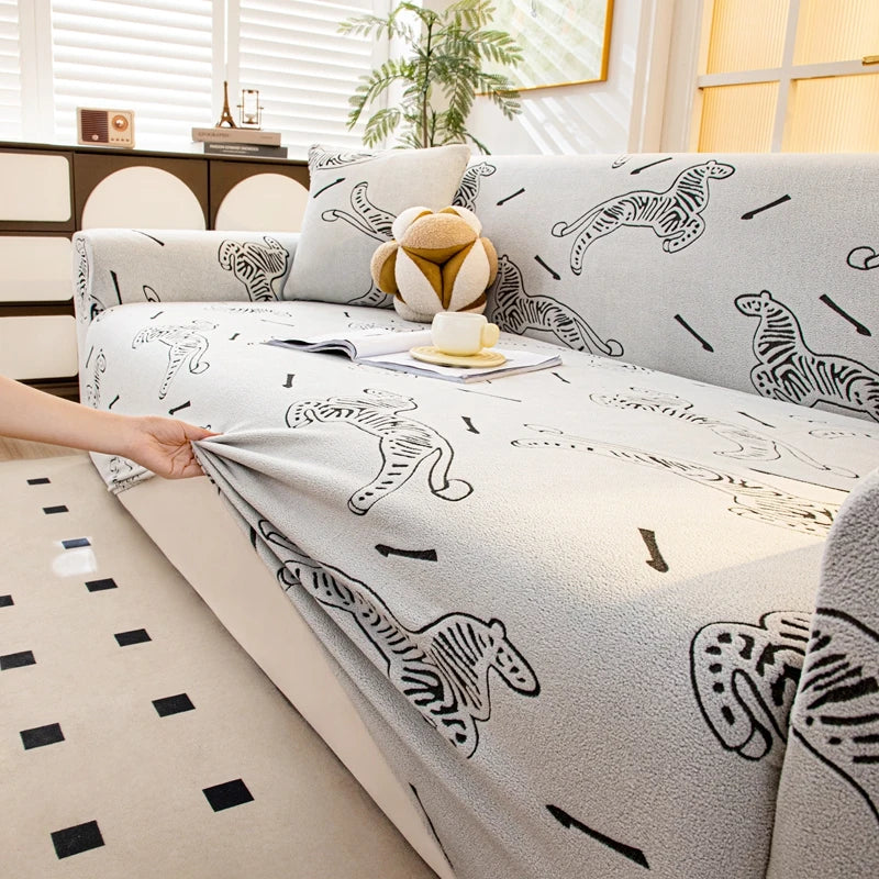 Jacquard Sofa Covers for Living Room Stretch Couch Cover Pets Dogs Friendly Anti Slip Thickened Slipcovers Furniture Protector
