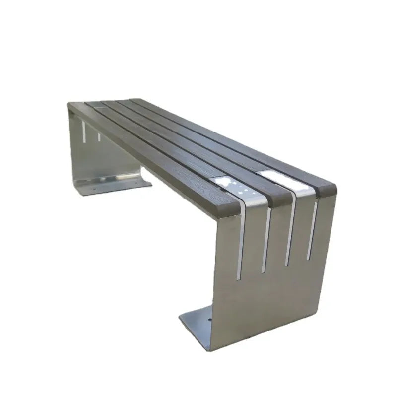 Banc d'extérieur une pièce confortable, norme européenne américaine, haute qualité, Design ergonomique, pour parc public, Long banc de jardin, Patio