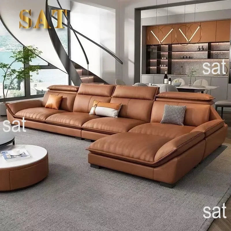 z Modern Home Decoration Microfiber Fabric Furniture Modern Luxury L-Shaped Sofa Living Room Combination Sofa