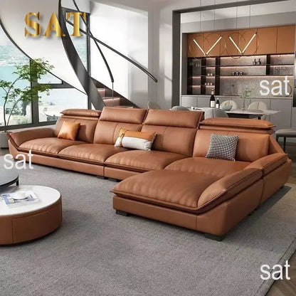 z Modern Home Decoration Microfiber Fabric Furniture Modern Luxury L-Shaped Sofa Living Room Combination Sofa