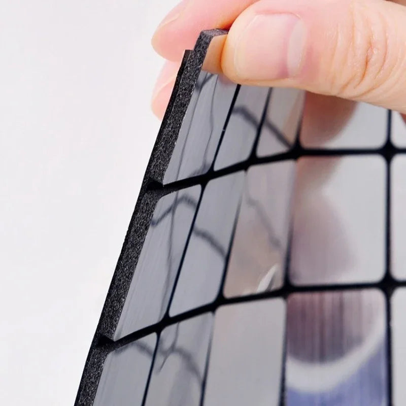 Self-adhesive Metal Mosaic Tiles Aluminum Composite Backsplash Gold Windmill Mosaic Glass Self-adhesive Kitchen Wall Decoration.