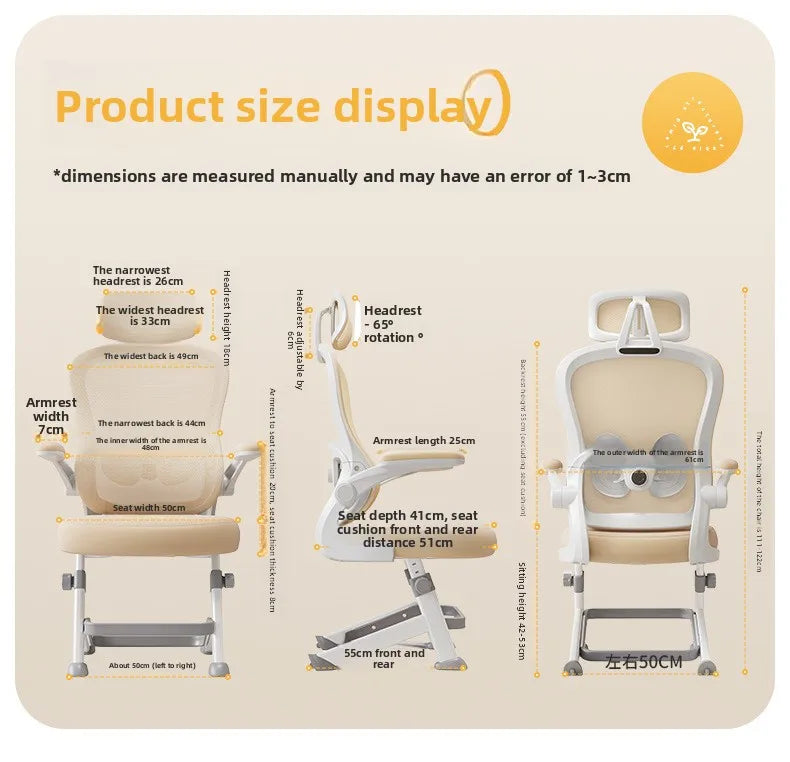 New model Durable Office Study Chair Computer Chair Household Desk Chair Student Writing Chair Waist Protection Ergonomic Chair