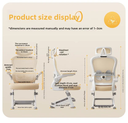 New model Durable Office Study Chair Computer Chair Household Desk Chair Student Writing Chair Waist Protection Ergonomic Chair