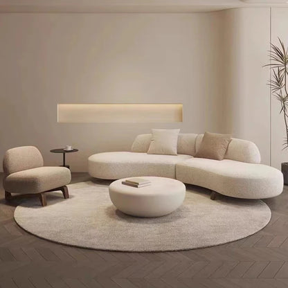 Curved Modern Soft Unique Sofa Kawaii Wood Foam Nordic Luxury Sofa Sectional Lounge Designer Divano Letto Living Room Furniture