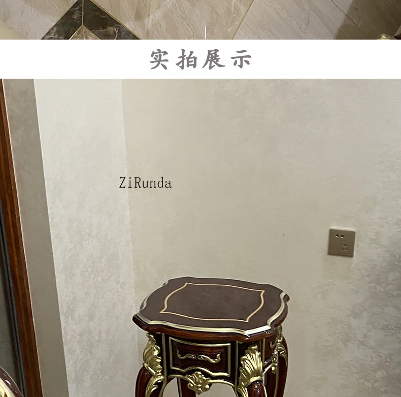 Solid wood flower stand, living room coffee table, piano paint rack, high-end furniture