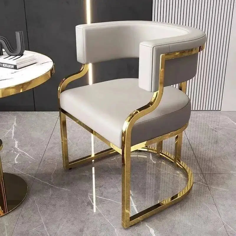 Luxury Dining Chairs Hotel Sales Office Receives Mahjong Sofa Chairs To Discuss Makeup Chairs in Nail Shops Velvet Bar Stool Hig