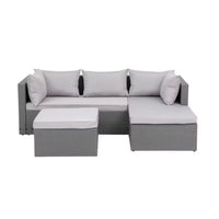 Promotional  Modern Design Patio PE Rattan Garden Furniture Garden Furniture Outdoor 3pc Rattan Wicker Sofa Corner Sofa Set
