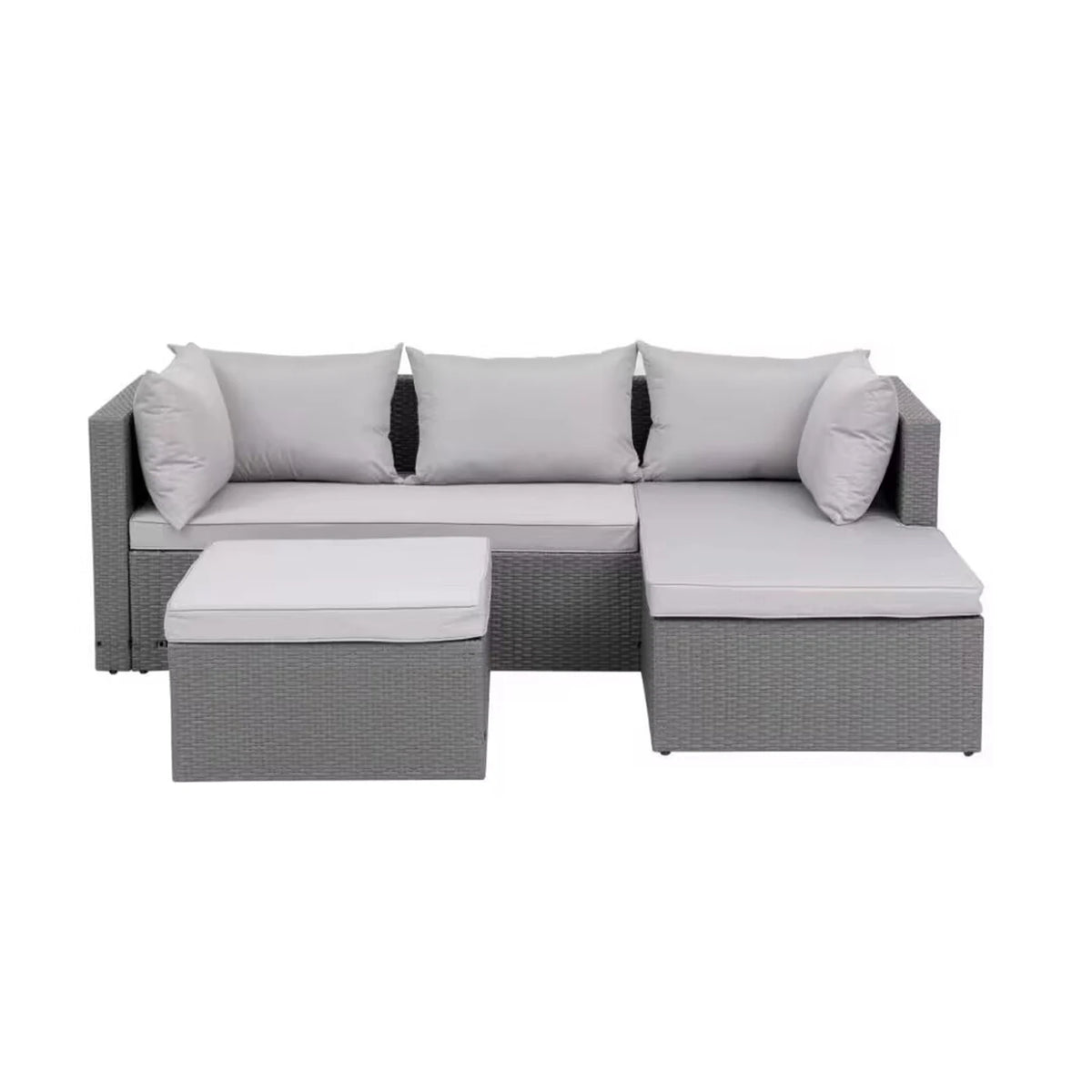 Promotional  Modern Design Patio PE Rattan Garden Furniture Garden Furniture Outdoor 3pc Rattan Wicker Sofa Corner Sofa Set