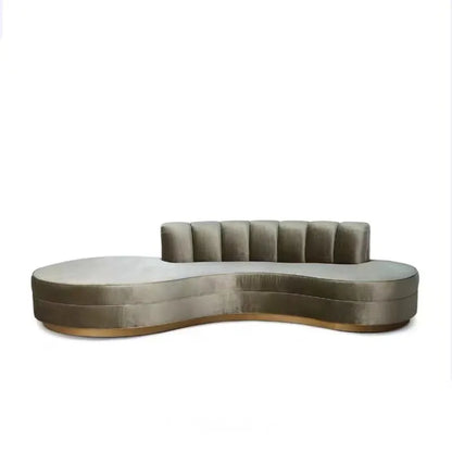 Special-shaped fabric sofa high-end clubhouse fashion curved size fabric sofa