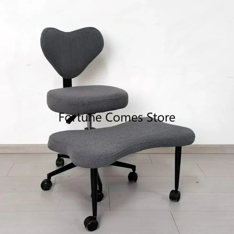 Cross Leg Chair - Meditation Chair with Wheels, ADHD Chair, Height Adjustable Seat, Adjustable Footstool