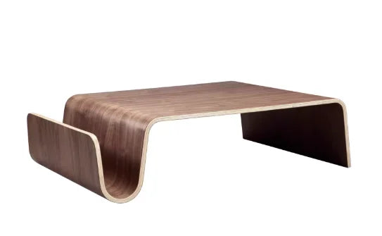 Mid-century Modern Living Room Furniture Solid Wood Coffee Table Wood Curved Plywood Coffee Table
