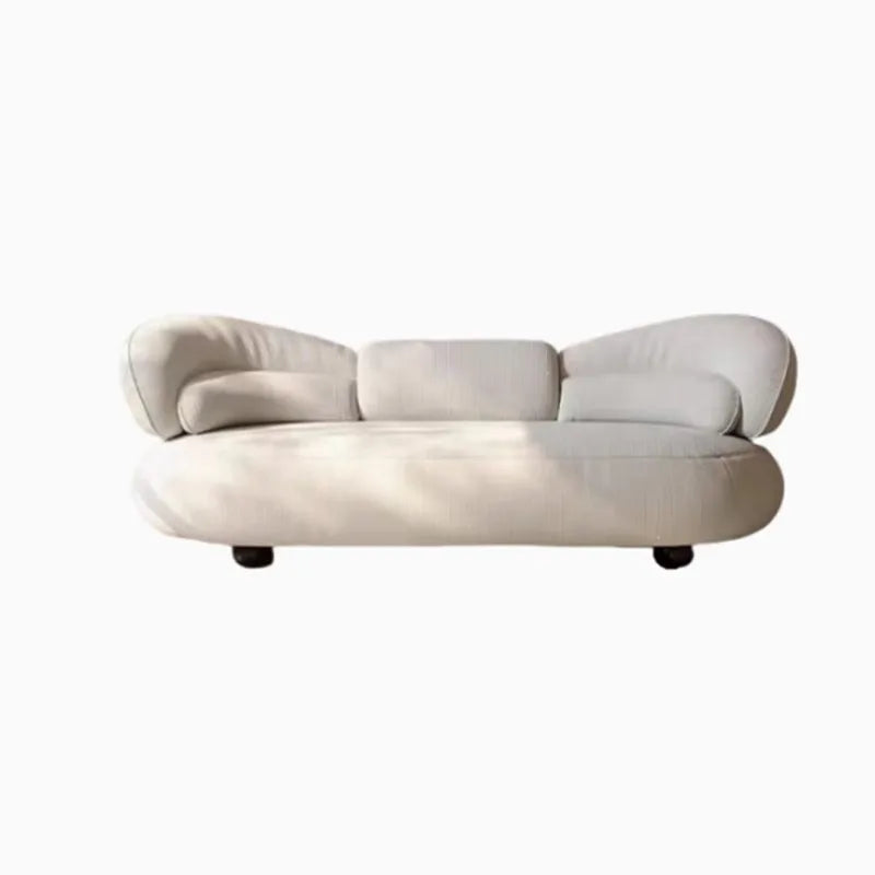 French antique fabric sofa, living room small apartment sofa, backrest curved corduroy