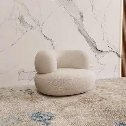 Modern Simple Fabric Curved Living Room Sofas for Home Furniture Luxury Nordic Lambswool Sofa Clothing Store Creative Sofa v
