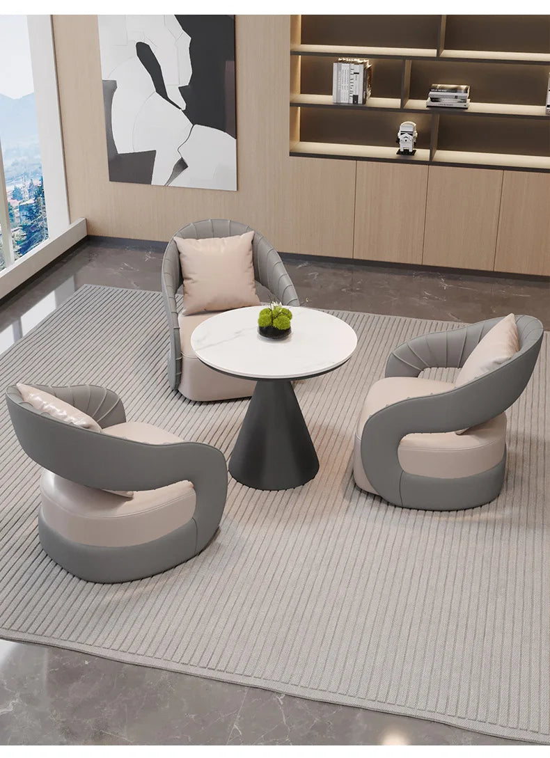 YJQ Business Negotiation Table and Chair Set for Sales Office, Hotel Lobby Reception, Guest Reception, and Rest Area Sofa