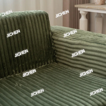 XJQC Living Room Compression Sofa Corduroy Combination Module Modular L-shaped Multifunctional Boneless Compression Sofa Chair