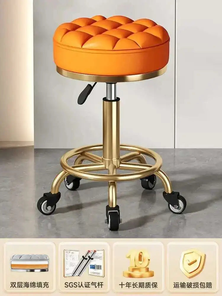 Beauty Chair Specifically Designed for Beauty Salon Adjustable Rotating Pulley Hair Salon Round Stool Tabouret A Roulette 원형의자