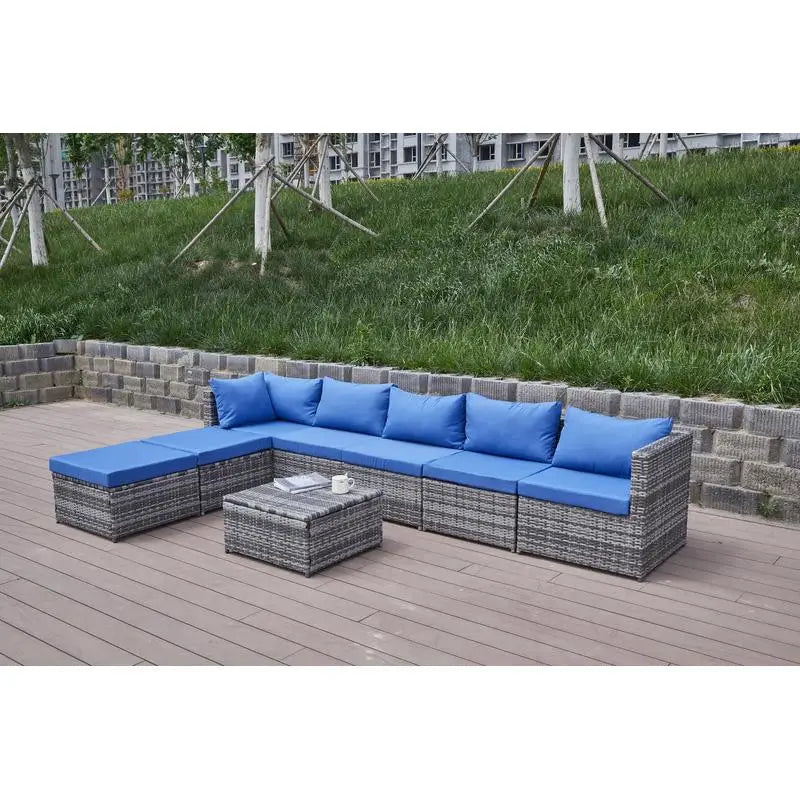 Patio Sofa Set with Cushions for Outdoor Living, Comfortable Seating for Garden or Balcony, Stylish & Weather-Resistant Design