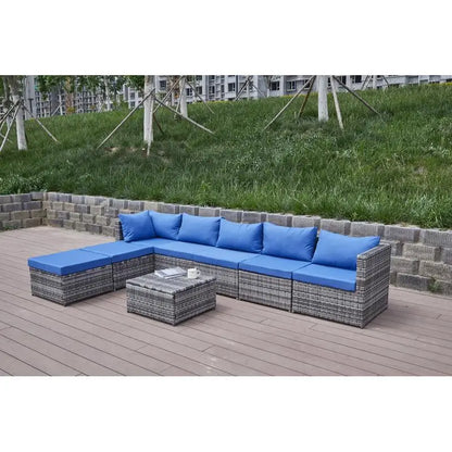 Patio Sofa Set with Cushions for Outdoor Living, Comfortable Seating for Garden or Balcony, Stylish & Weather-Resistant Design