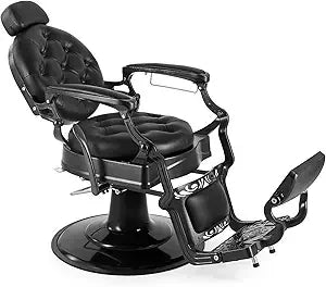 Professional Barber Chairs for Barbershop, Aluminium Alloy Frame Heavy Duty, Retro Salon Chair All Purpose Chair for Beauty Spa