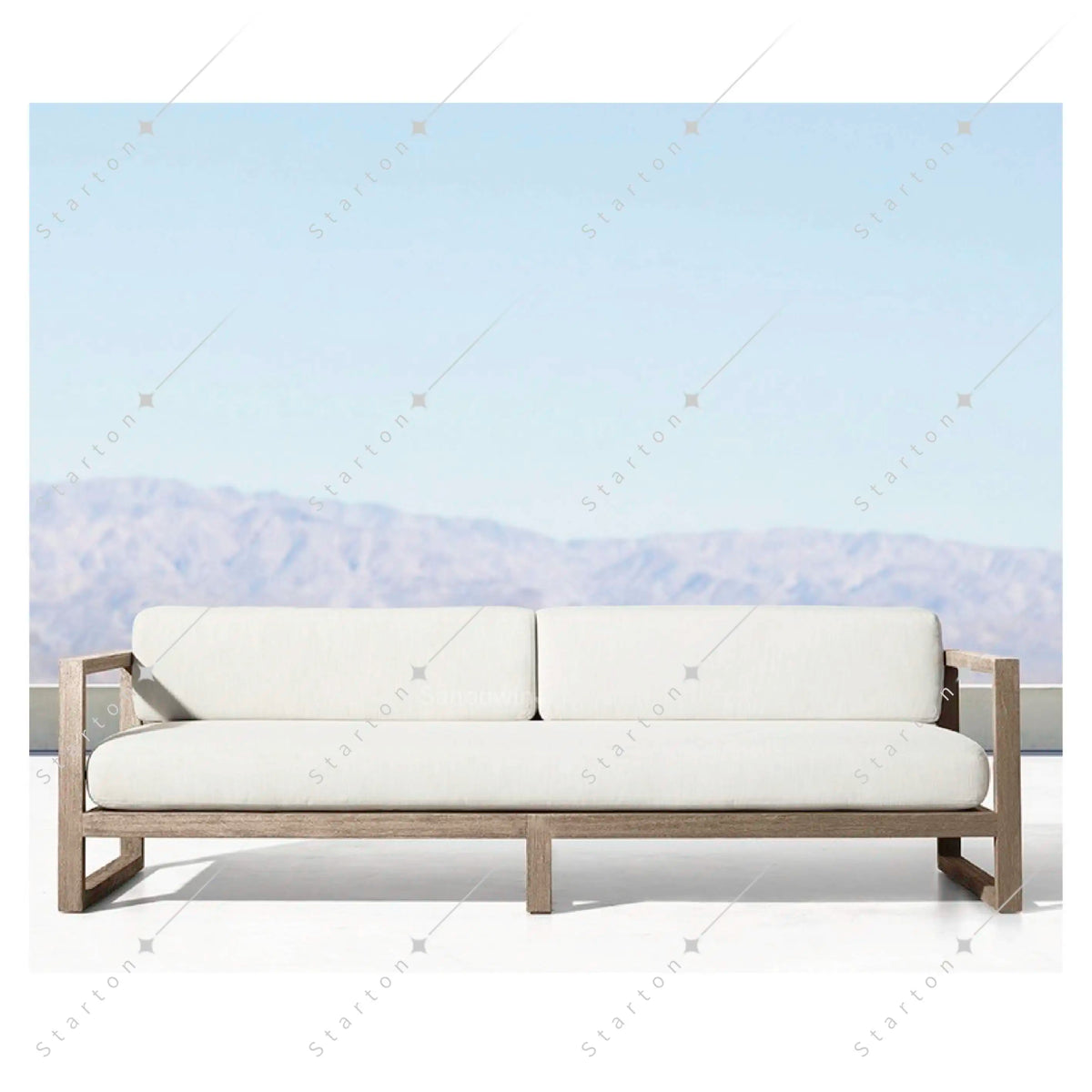 New Arrive Outdoor Wooden Teak Garden Set Daybed Chaise Lounge Furniture Teak Canopy Modern Solid Wood