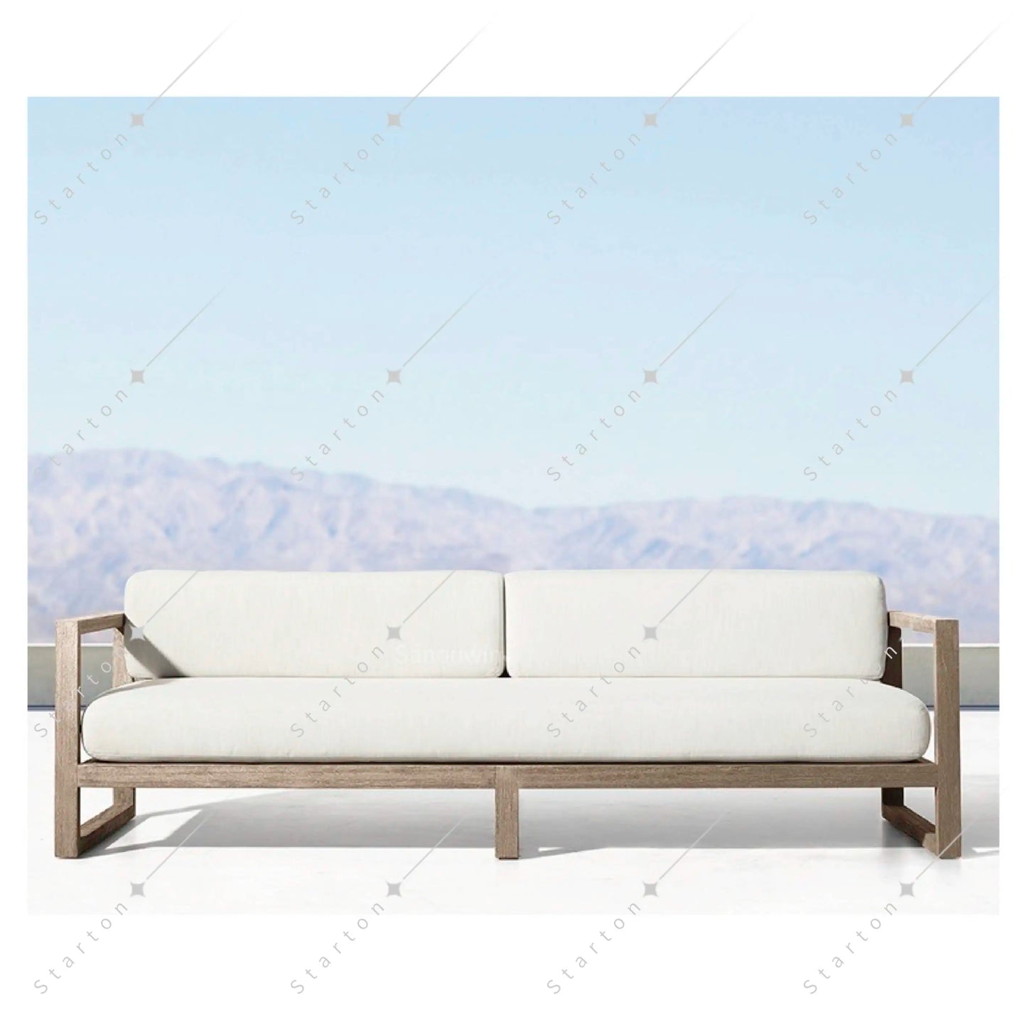 New Arrive Outdoor Wooden Teak Garden Set Daybed Chaise Lounge Furniture Teak Canopy Modern Solid Wood