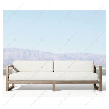 New Arrive Outdoor Wooden Teak Garden Set Daybed Chaise Lounge Furniture Teak Canopy Modern Solid Wood