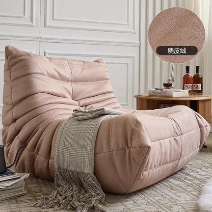 Caterpillar Togo Single Recliner Lazy Sofa Wabi-Sabi Style for Living Room Bedroom Balcony Leisure Reclining Sleep 78x103cm