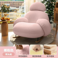 Pink Modern Lounge Recliner Chair - Nordic Style Designer Home Furniture for Comfortable Back Support