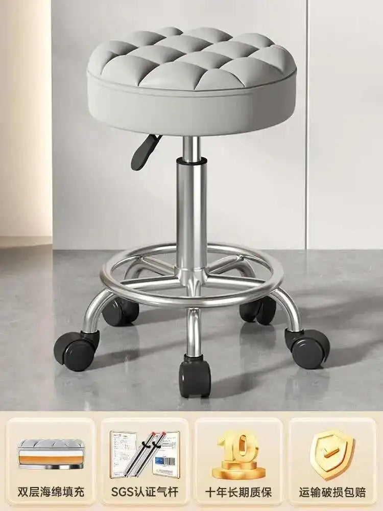 Beauty Chair Specifically Designed for Beauty Salon Adjustable Rotating Pulley Hair Salon Round Stool Tabouret A Roulette 원형의자