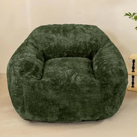 Bean Bag Sofa Chair for Adults, Beanbag Couch for Reading, Gaming, Relaxing, Soft and Durable Cover Lazy Sofa, Dark Green