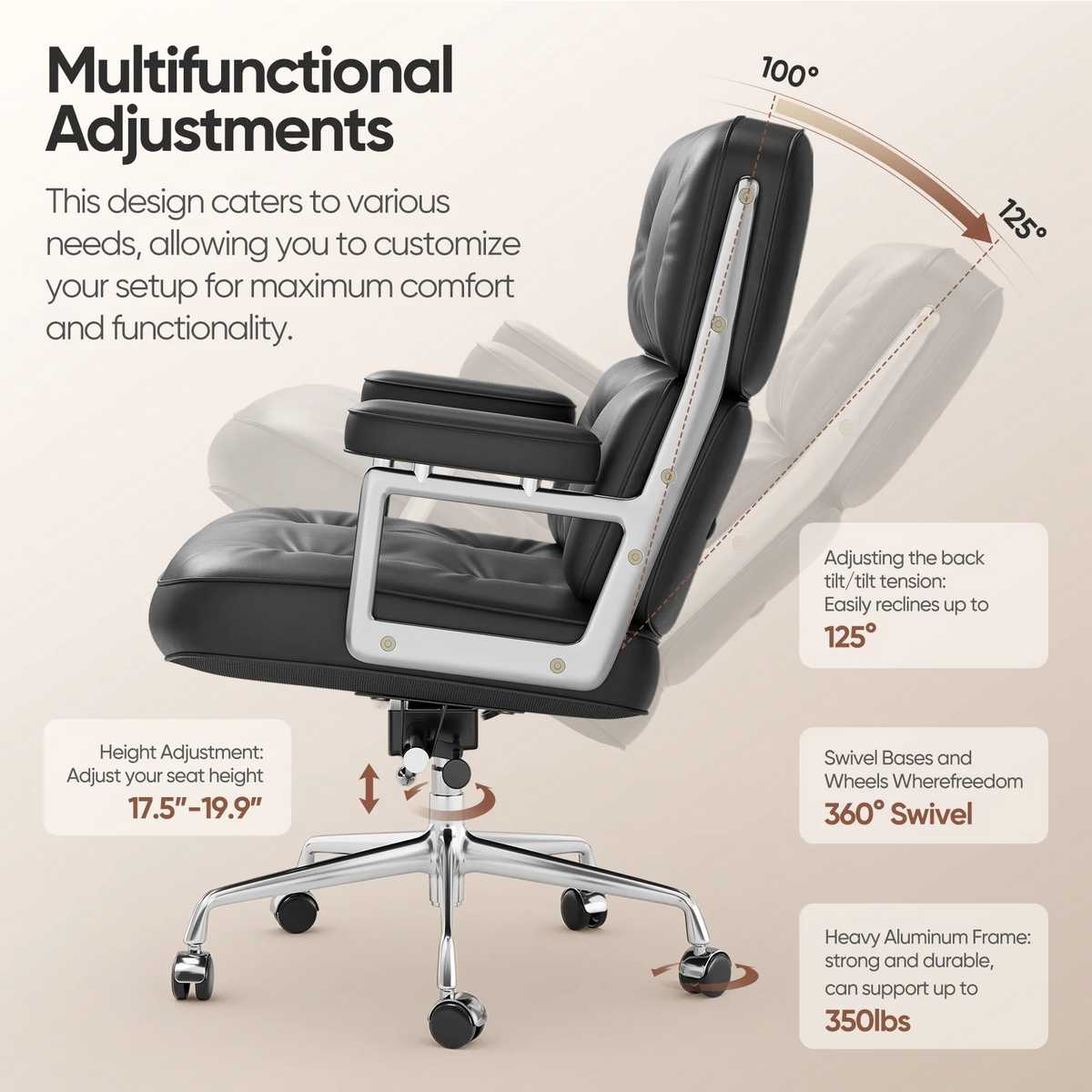 Office chairs Ergonomic Office Chair Mesh Back Lumbar Support Flip-Up Armrests Reclining Adjustable Height for Home Office Desk