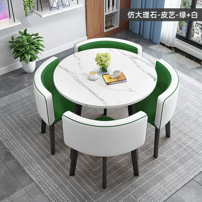 home dining table, Modern simple dining table, apartment rental room, leisure negotiation, reception table and chair combination