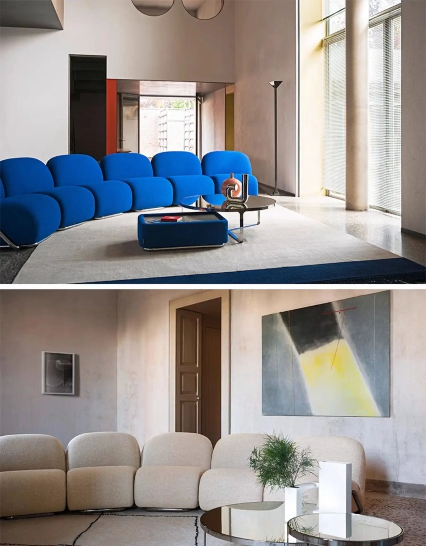 Single sofa antique living room stainless steel fabric curved sofa customization