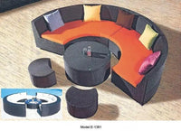 Living Room Combination Garden Sofas Courtyard Simple Lawn Coffee Table Garden Backrest Pe Rattan Furniture Sofá Jardín MHHYSF