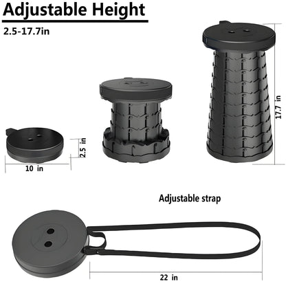 Portable Folding Stool Capacity Compact Camping Seat | Lightweight for Fishing Hiking Outdoor Events Subway Bus Commuting