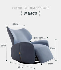 Single Sofa Chair Fabric Leisure Chair Living Room Modern Light Luxury Electric Function Sofa Recliner